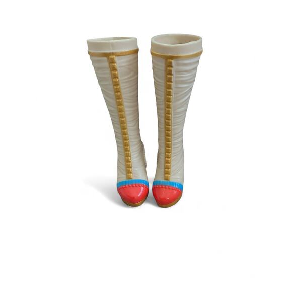 Pre-owned Monster High Venus McFlytrap Ghoul Spirit Pink Open Toe Boots - Picture 1 of 3